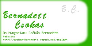 bernadett csokas business card