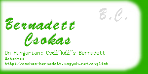 bernadett csokas business card